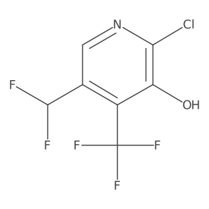 2-Chloro-5-(difluoromethyl)-4-(trifluoromethyl)pyridin-3-ol结构式