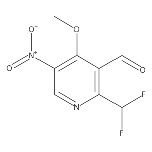 2-(Difluoromethyl)-4-methoxy-5-nitropyridine-3-carboxaldehyde Structure