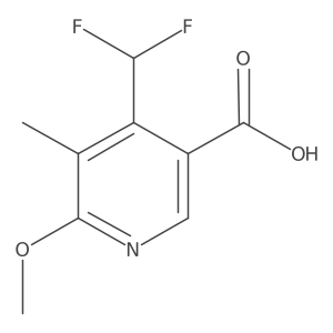 4-(Difluoromethyl)-6-methoxy-5-methylnicotinic acid Structure