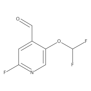 5-Difluoromethoxy-2-fluoro-4-formylpyridine Structure