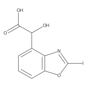 2-Hydroxy-2-(2-iodobenzo[d]oxazol-4-yl)acetic acid结构式