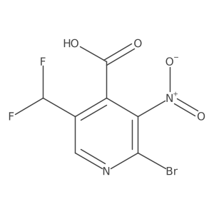 2-Bromo-5-(difluoromethyl)-3-nitroisonicotinic acid Structure