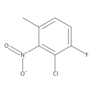 2-Chloro-1-fluoro-4-methyl-3-nitrobenzene结构式