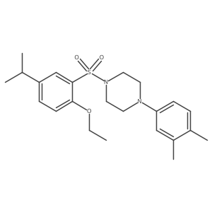 1-(3,4-Dimethylphenyl)-4-[2-ethoxy-5-(propan-2-yl)benzenesulfonyl]piperazine Structure