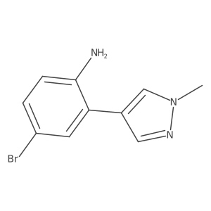 4-Bromo-2-(1-methylpyrazol-4-YL)aniline结构式