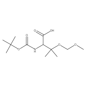 2-tert-Butoxycarbonylamino-3-methoxymethoxy-3-methyl-butyric acid结构式