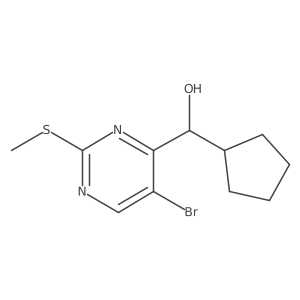 (5-Bromo-2-(methylthio)pyrimidin-4-yl)(cyclopentyl)methanol Structure