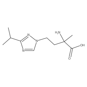 2-amino-2-methyl-4-[3-(propan-2-yl)-1H-1,2,4-triazol-1-yl]butanoic acid Structure