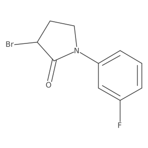 3-Bromo-1-(3-fluorophenyl)pyrrolidin-2-one Structure