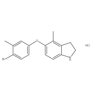5-(4-Bromo-3-methylphenoxy)-4-methylindoline hydrochloride Structure