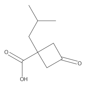 1-(2-Methylpropyl)-3-oxocyclobutane-1-carboxylic acid Structure