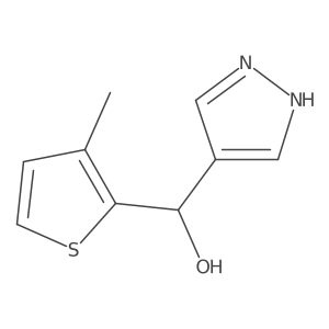 (3-Methylthiophen-2-yl)(1H-pyrazol-4-yl)methanol结构式