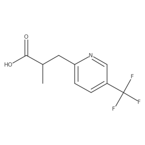 2-Methyl-3-[5-(trifluoromethyl)pyridin-2-yl]propanoic acid结构式