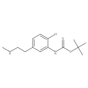 tert-butyl N-{2-chloro-5-[2-(methylamino)ethyl]phenyl}carbamate Structure