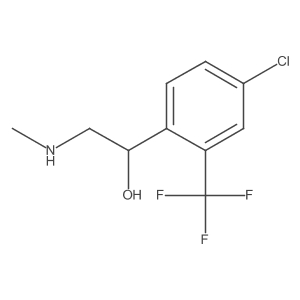 1-[4-Chloro-2-(trifluoromethyl)phenyl]-2-(methylamino)ethan-1-ol结构式
