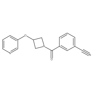 3-(3-(Pyridin-3-yloxy)azetidine-1-carbonyl)benzonitrile结构式