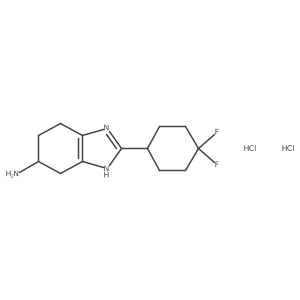 2-(4,4-Difluorocyclohexyl)-4,5,6,7-tetrahydro-1H-1,3-benzodiazol-5-amine dihydrochloride Structure