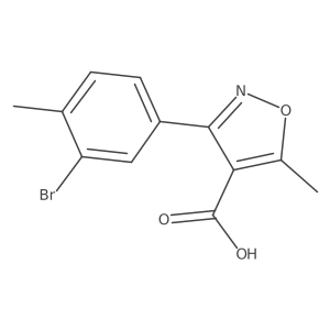 3-(3-Bromo-4-methylphenyl)-5-methylisoxazole-4-carboxylic acid结构式