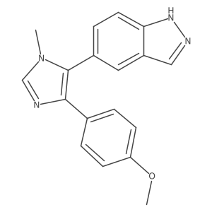5-(4-(4-Methoxyphenyl)-1-methyl-1H-imidazol-5-yl)-1H-indazole结构式