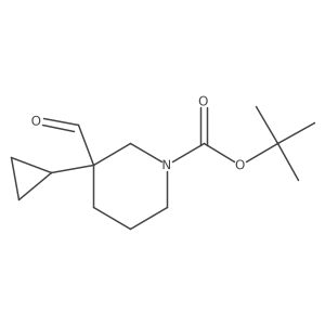 Tert-butyl 3-cyclopropyl-3-formylpiperidine-1-carboxylate结构式