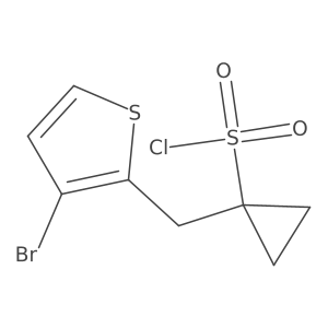 1-[(3-Bromothiophen-2-yl)methyl]cyclopropane-1-sulfonyl chloride结构式