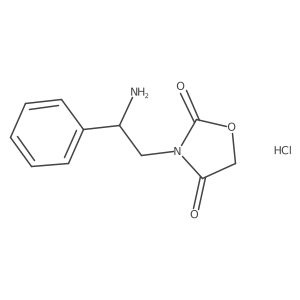 3-(2-Amino-2-phenylethyl)oxazolidine-2,4-dione hydrochloride Structure