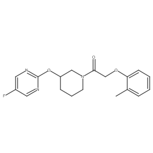 1-(3-((5-Fluoropyrimidin-2-yl)oxy)piperidin-1-yl)-2-(o-tolyloxy)ethanone Structure