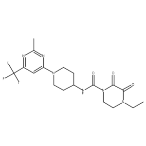 4-ethyl-N-(1-(2-methyl-6-(trifluoromethyl)pyrimidin-4-yl)piperidin-4-yl)-2,3-dioxopiperazine-1-carboxamide Structure