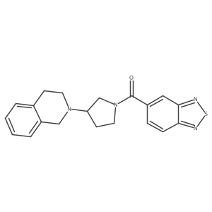 benzo[c][1,2,5]thiadiazol-5-yl(3-(3,4-dihydroisoquinolin-2(1H)-yl)pyrrolidin-1-yl)methanone结构式