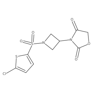 3-(1-((5-Chlorothiophen-2-yl)sulfonyl)azetidin-3-yl)oxazolidine-2,4-dione结构式