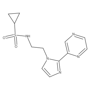 N-(2-(2-(pyrazin-2-yl)-1H-imidazol-1-yl)ethyl)cyclopropanesulfonamide Structure