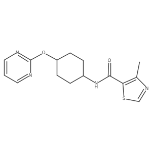 4-methyl-N-((1r,4r)-4-(pyrimidin-2-yloxy)cyclohexyl)thiazole-5-carboxamide Structure