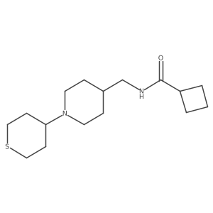 N-((1-(tetrahydro-2H-thiopyran-4-yl)piperidin-4-yl)methyl)cyclobutanecarboxamide结构式