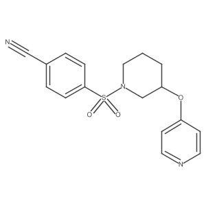 4-((3-(Pyridin-4-yloxy)piperidin-1-yl)sulfonyl)benzonitrile结构式