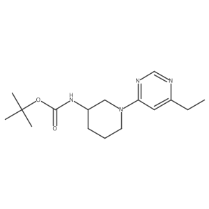 tert-butyl N-[1-(6-ethylpyrimidin-4-yl)piperidin-3-yl]carbamate Structure