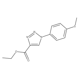 ethyl 1-[4-(methylsulfanyl)phenyl]-1H-1,2,3-triazole-4-carboxylate Structure