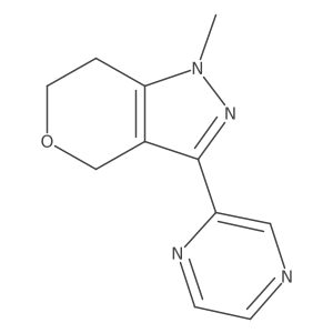 1-Methyl-3-(pyrazin-2-yl)-1,4,6,7-tetrahydropyrano[4,3-c]pyrazole Structure