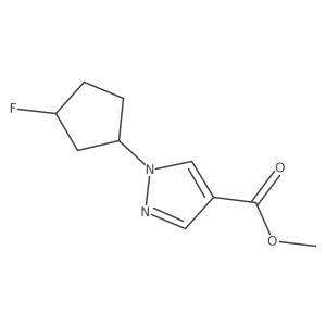 methyl 1-(3-fluorocyclopentyl)-1H-pyrazole-4-carboxylate结构式