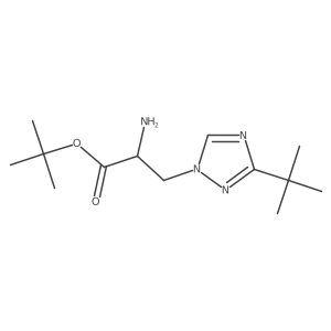 tert-butyl 2-amino-3-(3-tert-butyl-1H-1,2,4-triazol-1-yl)propanoate Structure