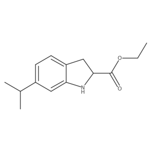 ethyl 6-(propan-2-yl)-2,3-dihydro-1H-indole-2-carboxylate Structure