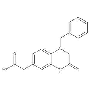 2-(1-Benzyl-3-oxo-1,2,3,4-tetrahydroquinoxalin-6-yl)acetic acid Structure