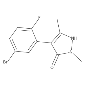 4-(5-bromo-2-fluorophenyl)-1,3-dimethyl-1H-pyrazol-5-ol Structure