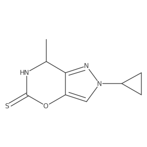 2-cyclopropyl-7-methyl-2H,5H,6H,7H-pyrazolo[3,4-e][1,3]oxazine-5-thione Structure