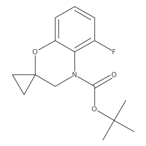 Tert-butyl 5-fluoro-3,4-dihydrospiro[1,4-benzoxazine-2,1'-cyclopropane]-4-carboxylate Structure
