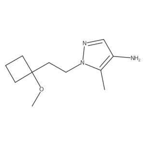 1-[2-(1-methoxycyclobutyl)ethyl]-5-methyl-1H-pyrazol-4-amine结构式