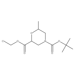 rac-4-tert-butyl 2-chloromethyl (2R,6R)-6-methylmorpholine-2,4-dicarboxylate Structure