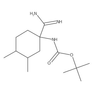 tert-butyl N-(1-carbamimidoyl-3,4-dimethylcyclohexyl)carbamate结构式