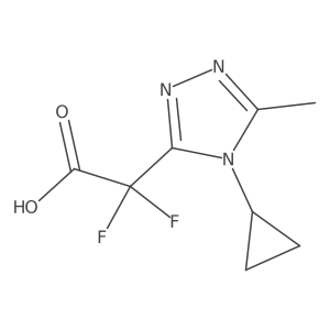 2-(4-cyclopropyl-5-methyl-4H-1,2,4-triazol-3-yl)-2,2-difluoroacetic acid结构式
