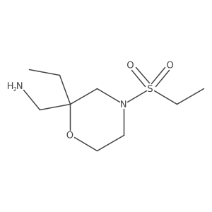 [4-(Ethanesulfonyl)-2-ethylmorpholin-2-yl]methanamine结构式