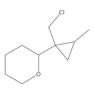 2-[1-(Chloromethyl)-2-methylcyclopropyl]oxane Structure